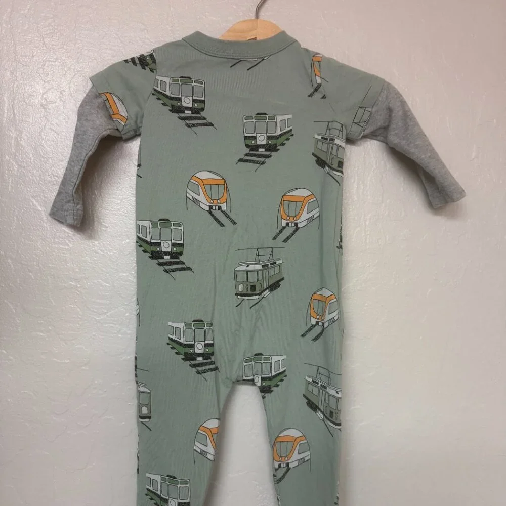 $15 ADD ON Tea Collection snap romper trains Little Sleepies Caden Lane Baby Gap